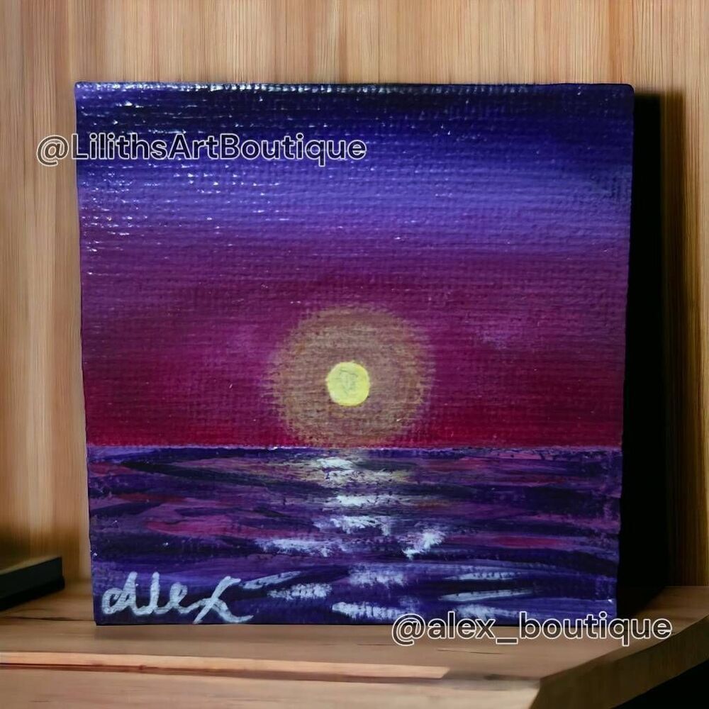 Mini Sky Painting (Y006) - Handmade Oil on Canvas